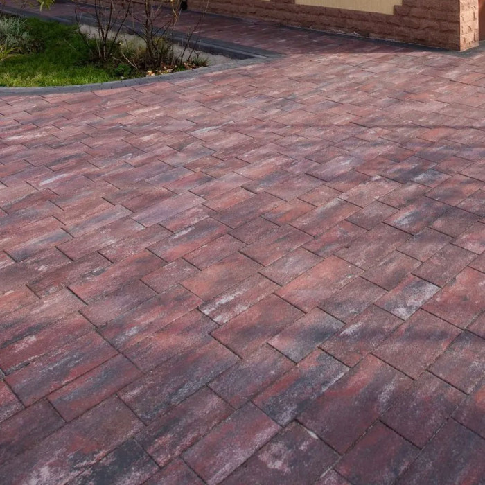 Тротуарна плитка Хосе, колір Гранат, 6 см