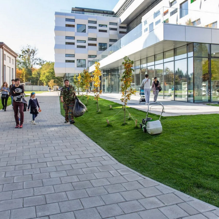 Тротуарна плитка Квадрат 30х30, колір Сірий, 6 см