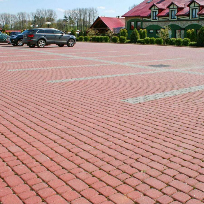 Тротуарна плитка Львівська, колір Червоний, 6 см