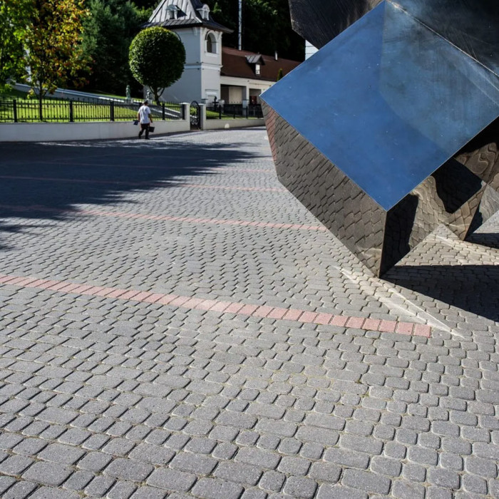 Тротуарна плитка Львівська, колір Чорний, 6 см