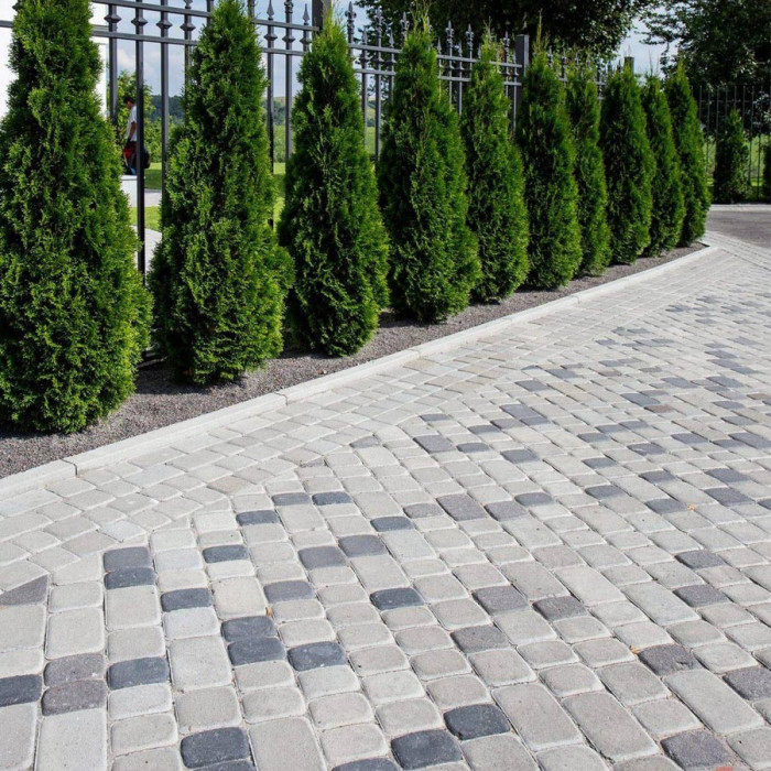 Тротуарна плитка Львівська, колір Чорний, 6 см