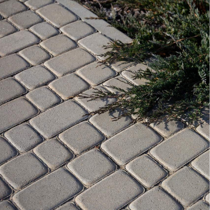 Тротуарна плитка Львівська, колір Сірий, 8 см