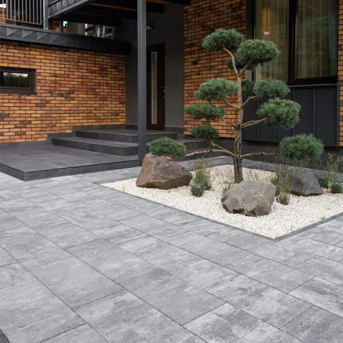 Тротуарна плитка Новатор 6, колір Карбон, 6 см