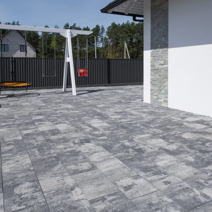 Тротуарна плитка Новатор 6, колір Карбон, 6 см