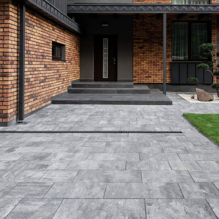 Тротуарна плитка Новатор 6, колір Карбон, 6 см