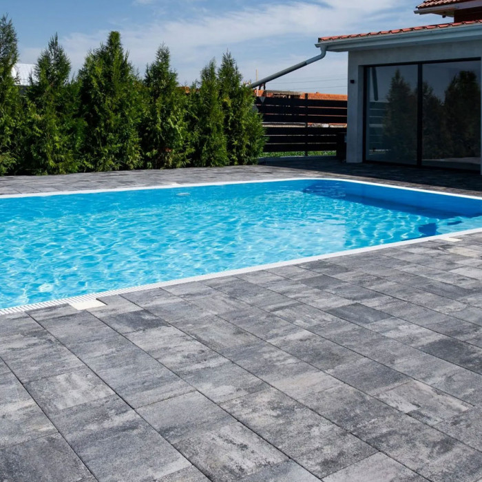 Тротуарна плитка Новатор 6, колір Карбон, 6 см