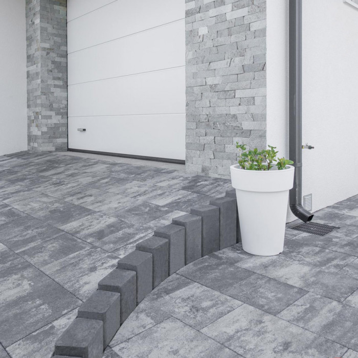 Тротуарна плитка Новатор 6, колір Карбон, 6 см