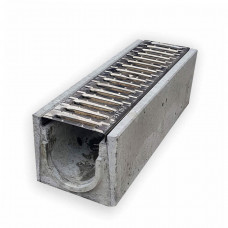 Лоток водовідвідний  бетонний 155-175-500 мм з нержавіючою решіткою класу В