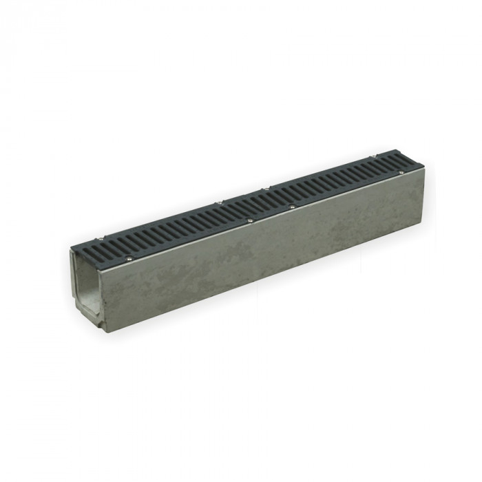 Лоток водовідвідний  бетонний 160-140-1000 мм з чавунною решіткою класу С