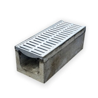 Лоток водовідвідний  бетонний 270-300-750 мм з секційною решіткою класу С
