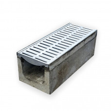 Лоток водовідвідний  бетонний 270-300-750 мм з секційною решіткою класу С