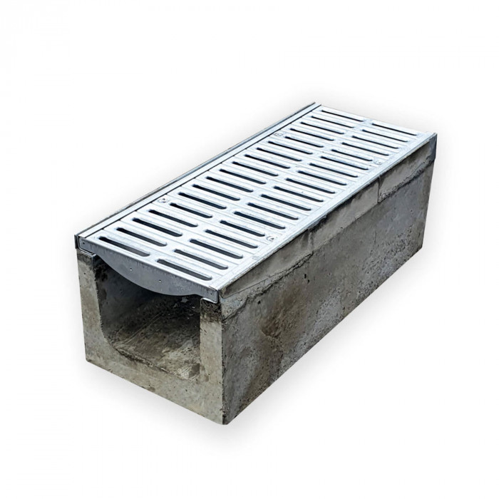 Лоток водовідвідний  бетонний 270-300-750 мм з секційною решіткою класу С