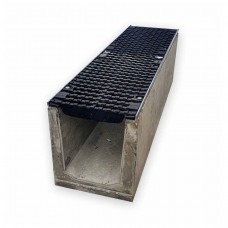 Лоток водовідвідний  бетонний 310-260-1000 мм з чавунною решіткою класу D, E