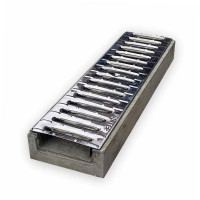 Лоток водовідвідний  бетонний 60-140-500 мм з нержавіючою решіткою класу В