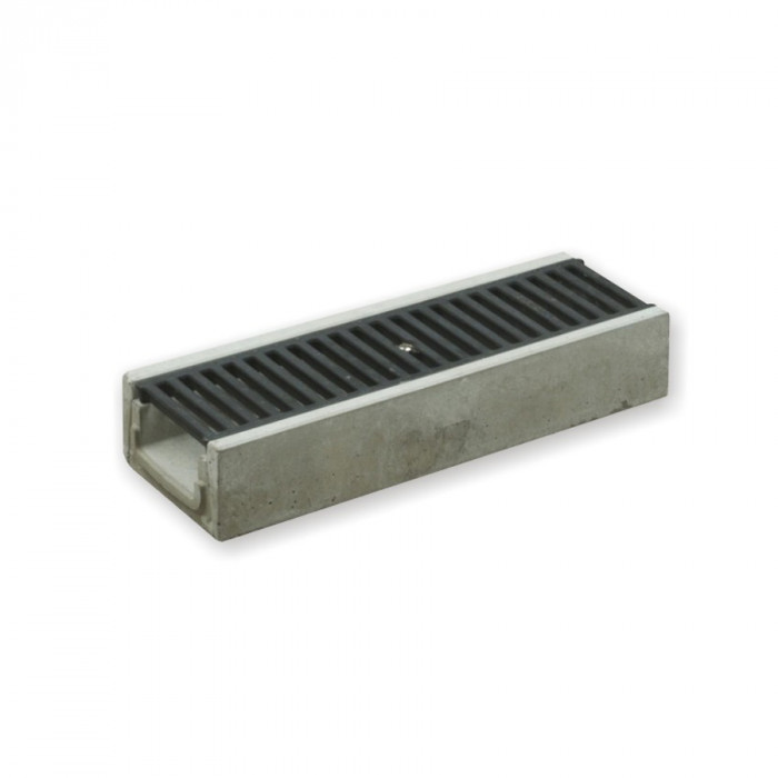 Лоток водовідвідний  бетонний 95-190-1000 мм з чавунною решіткою класу D