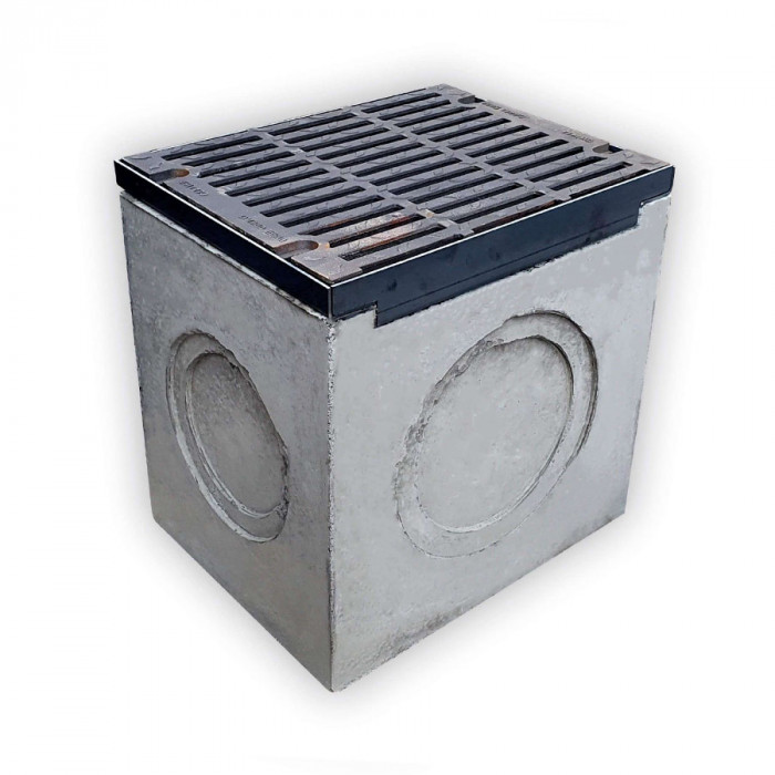 Дощоприймач бетонний 650-620-500 мм з чавунною решіткою класу D, E