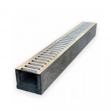 Лоток водовідвідний  бетонний 110-140-1000 мм з оцинкованою решіткою класу А