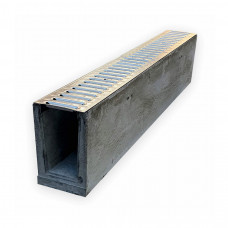 Лоток водовідвідний  бетонний 210-140-1000 мм з оцинкованою решіткою класу А