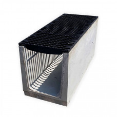 Лоток водовідвідний  бетонний 460-380-1000 мм з чавунною решіткою класу D, E