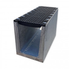 Лоток водовідвідний  бетонний 510-380-1000 мм з чавунною решіткою класу D, E