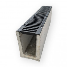 Лоток водовідвідний  бетонний 310-210-1000 мм з чавунною решіткою класу D