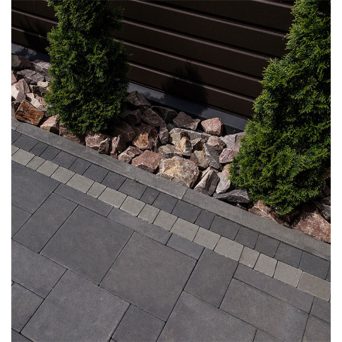 Тротуарна плитка Рокко, колір Чорний, 6 см