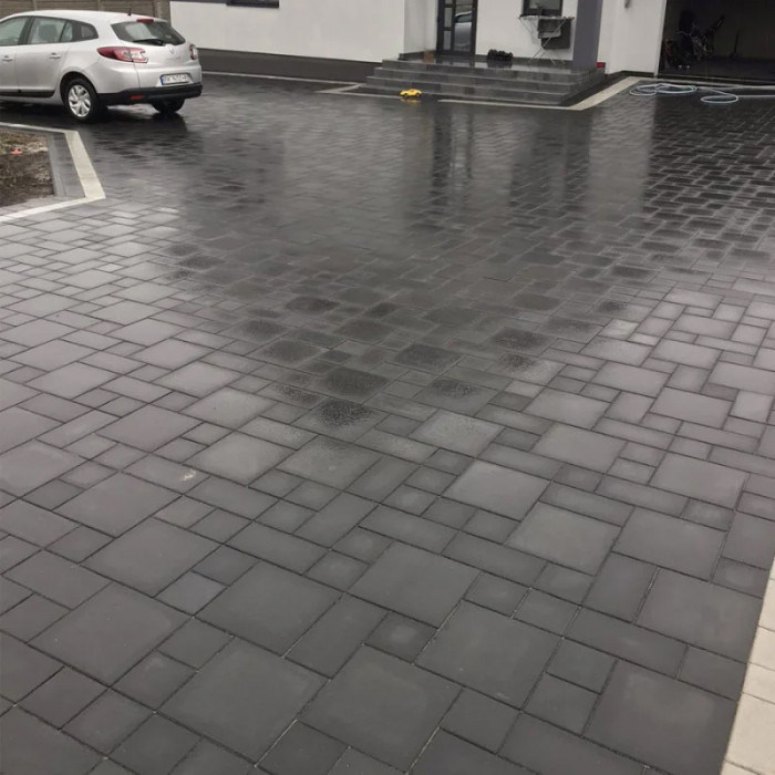 Тротуарна плитка Рокко, колір Чорний, 6 см