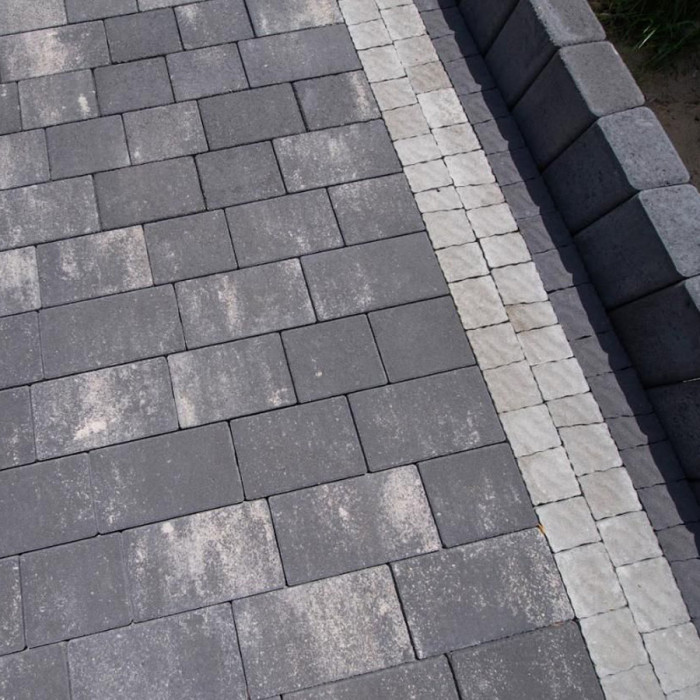 Тротуарна плитка Романо, колір Антрацит, 6 см