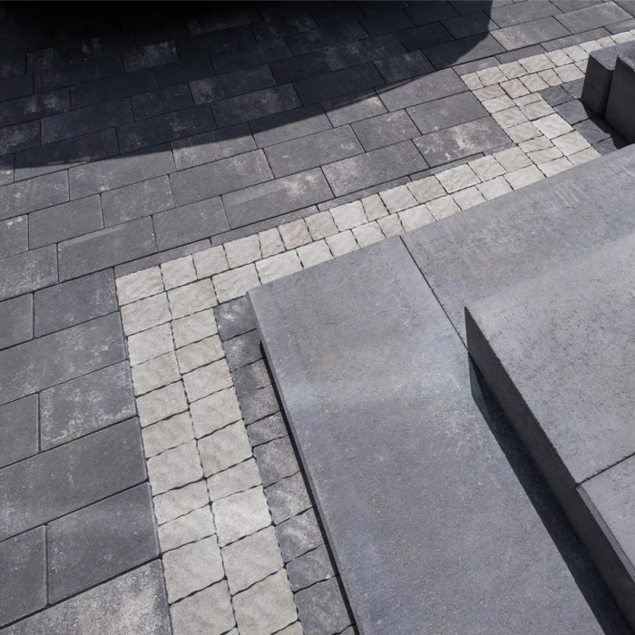 Тротуарна плитка Романо, колір Антрацит, 6 см