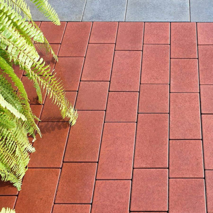 Тротуарна плитка Романо, колір Червоний, 6 см