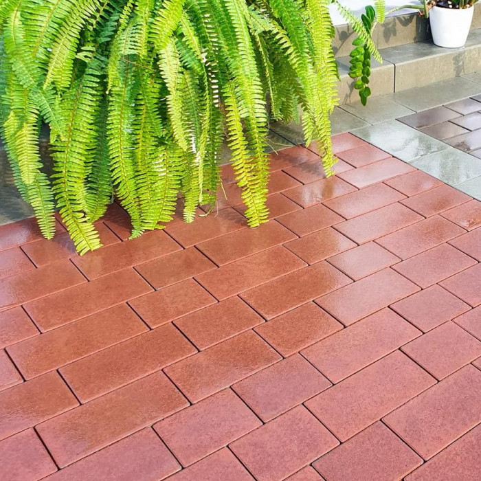 Тротуарна плитка Романо, колір Червоний, 6 см