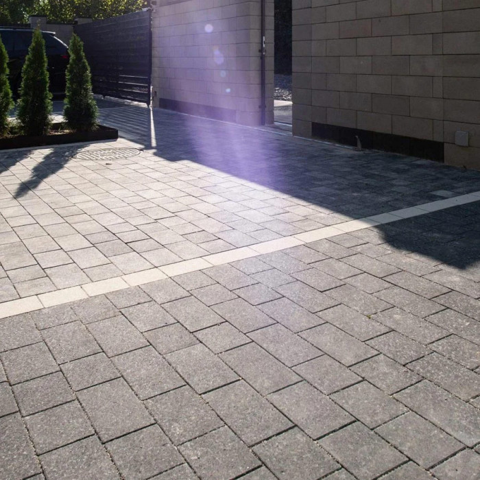 Тротуарна плитка Романо, колір Чорний, 6 см