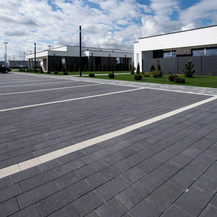 Тротуарна плитка Романо, колір Чорний, 6 см