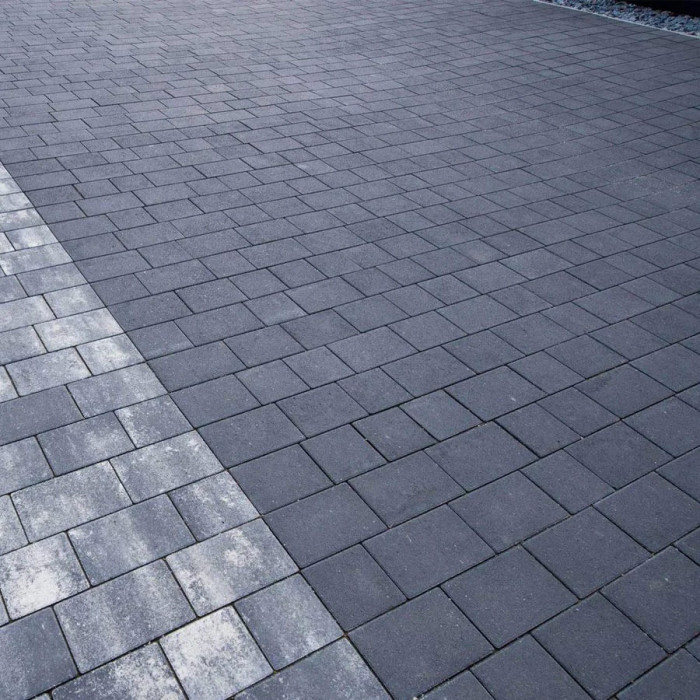 Тротуарна плитка Романо, колір Чорний, 6 см