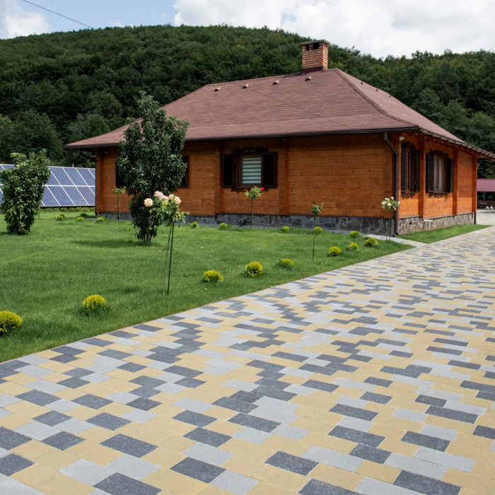 Тротуарна плитка Романо, колір Гірчичний, 6 см