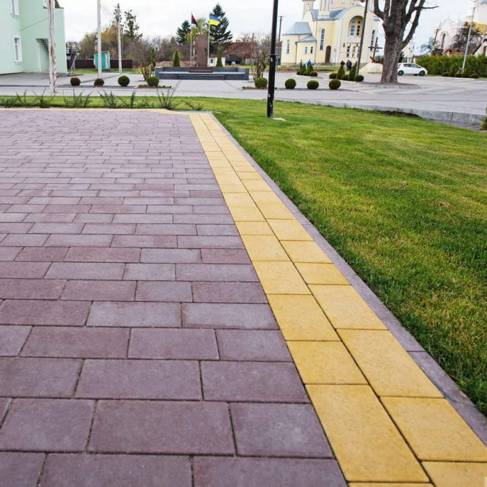 Тротуарна плитка Романо, колір Коричневий, 6 см