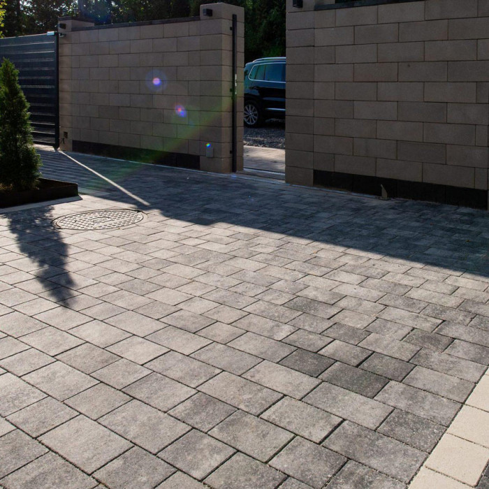 Тротуарна плитка Романо, колір Карбон, 6 см