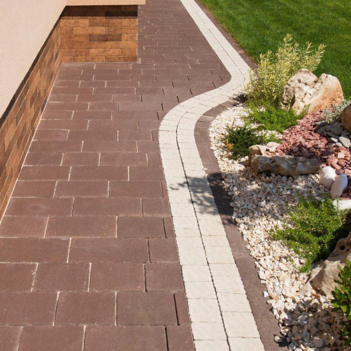 Тротуарна плитка Романо, колір Коричневий, 6 см