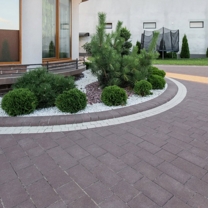 Тротуарна плитка Романо, колір Коричневий, 6 см