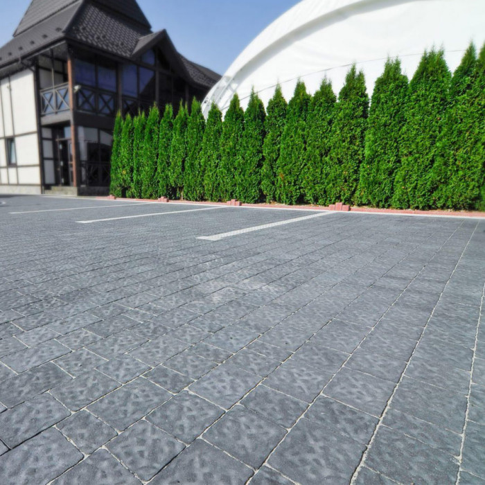 Тротуарна плитка Римський камінь, колір Чорний, 6 см