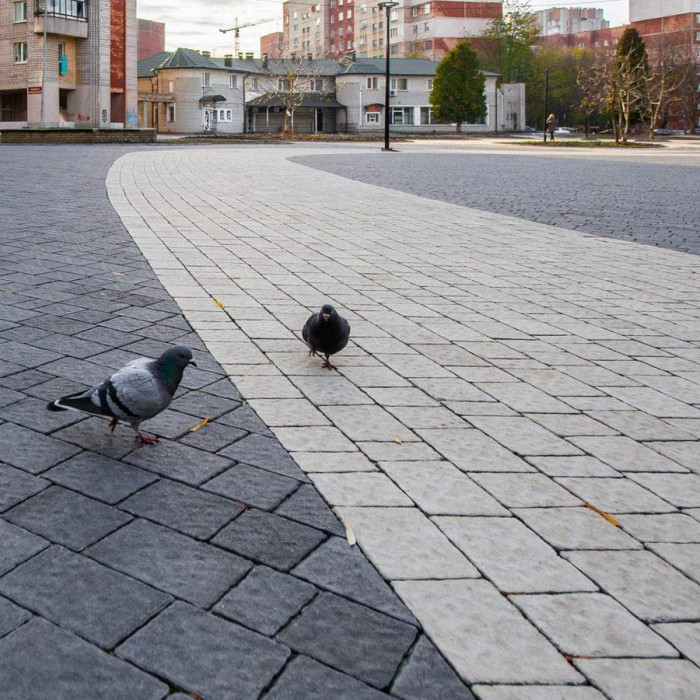 Тротуарна плитка Римський камінь, колір Чорний, 6 см