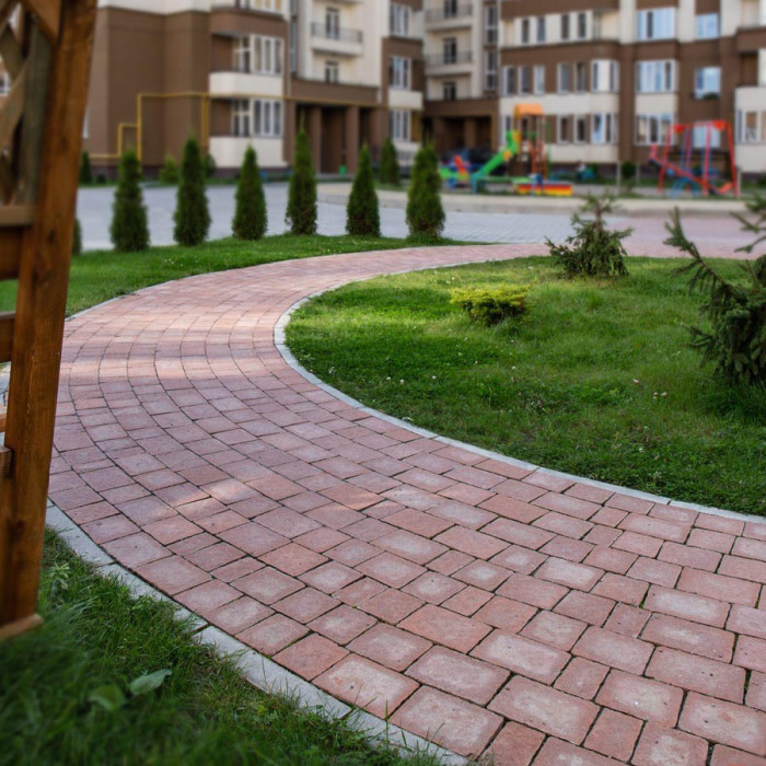 Тротуарна плитка Римський камінь, колір Червоний, 6 см