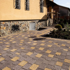 Бруківка Римський камінь, колір Коричневий, 6 см