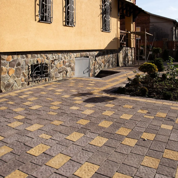 Тротуарна плитка Римський камінь, колір Коричневий, 6 см