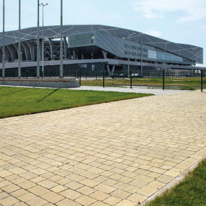 Бруківка Римський камінь, колір Гірчичний, 6 см
