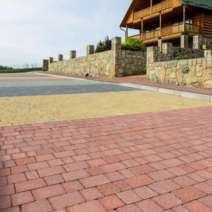 Тротуарна плитка Римський камінь, колір Червоний, 6 см