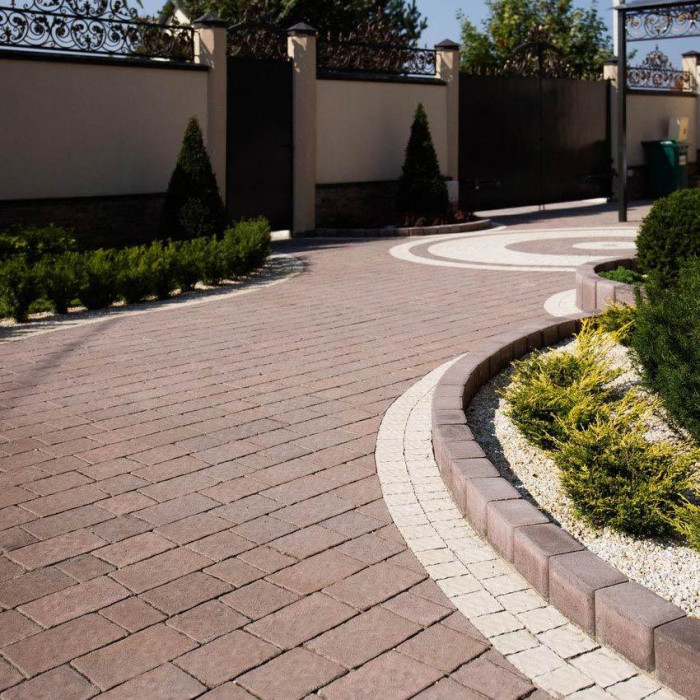 Тротуарна плитка Римський камінь, колір Коричневий, 6 см