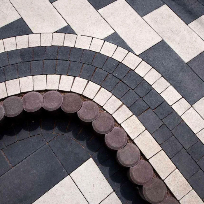 Тротуарна плитка Торні, колір Білий, 6 см