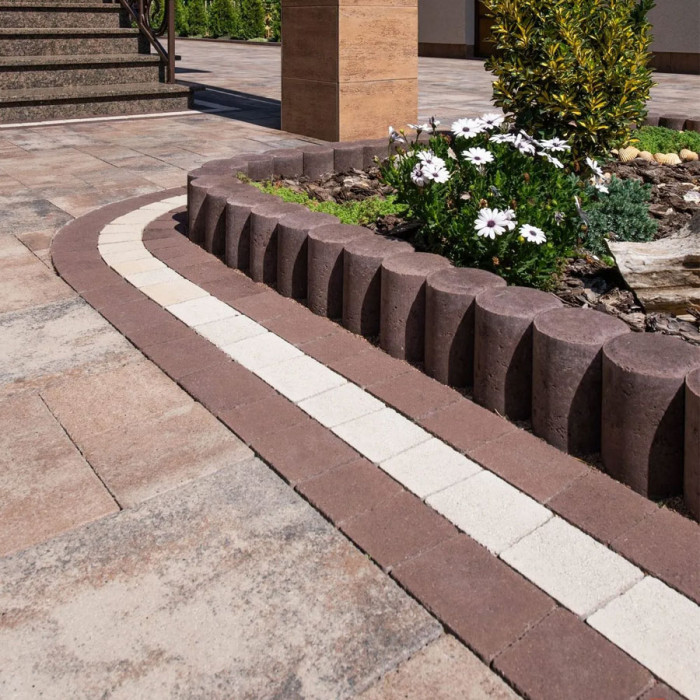 Тротуарна плитка Торні, колір Коричневий, 6 см