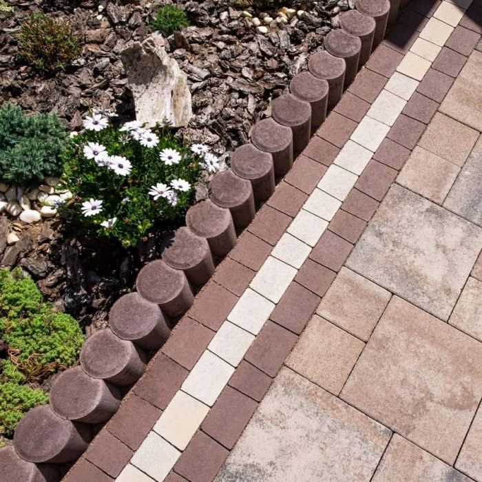 Тротуарна плитка Торні, колір Коричневий, 6 см